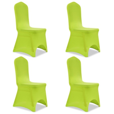 Housse de chaise extensible 4 pcs vert