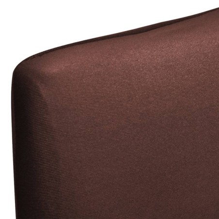 Housse de chaise droite extensible 4 pcs marron