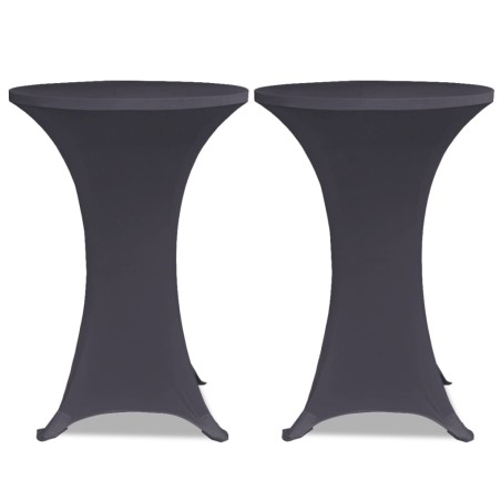 Housse de table extensible 60 cm 2 pcs Anthracite