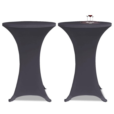 Housse de table extensible 2 pcs 70 cm Anthracite