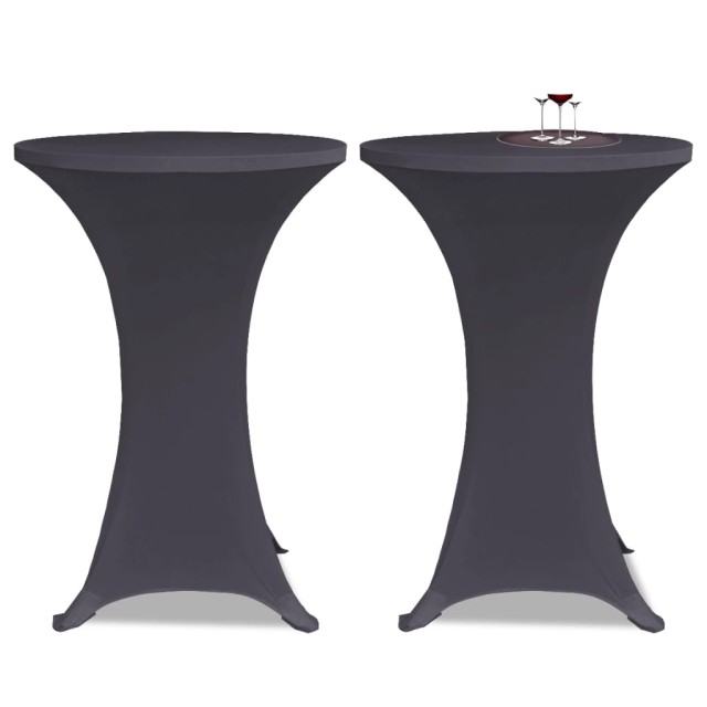 Housse de table extensible 2 pcs 70 cm Anthracite