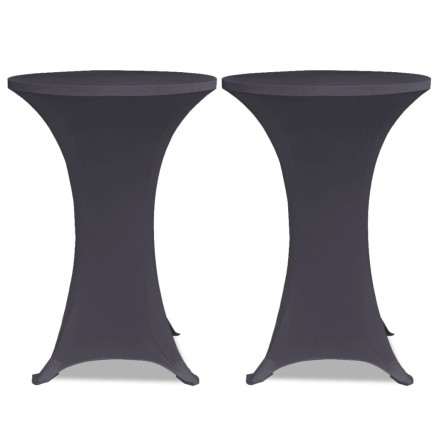 Housse de table extensible 2 pcs 70 cm Anthracite 2