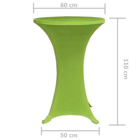 Housse de table extensible 2 pcs 60 cm Verte