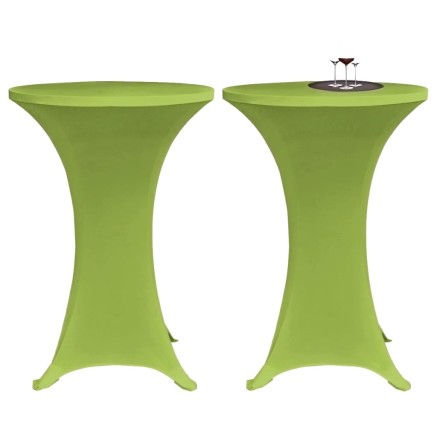 Housse de table extensible 2 pcs 80 cm Verte