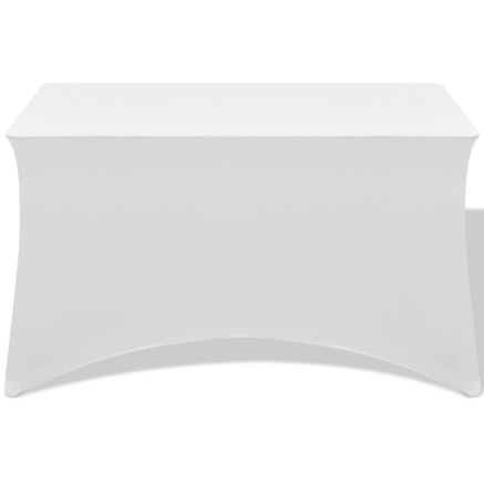 Housses extensibles pour table 2 pièces 243 x 76 x 74cm Blanc 2