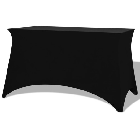 Housses extensibles pour table 2 pièces 120 x 60,5 x 74 cm Noir