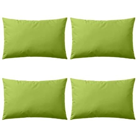 Oreiller d'extérieur lot de 4 60 x 40 cm Vert pomme