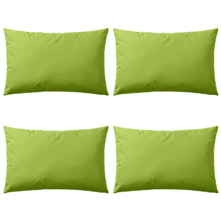 Oreiller d'extérieur lot de 4 60 x 40 cm Vert pomme