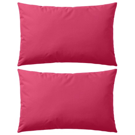 Oreiller d'extérieur lot de 2 60 x 40 cm Rose