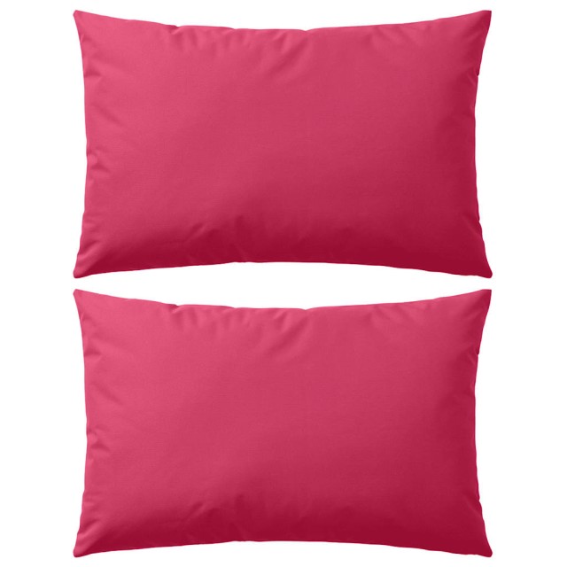 Oreiller d'extérieur lot de 2 60 x 40 cm Rose