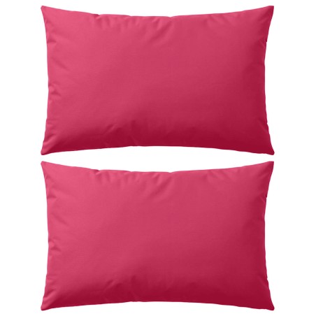 Oreiller d'extérieur lot de 2 60 x 40 cm Rose