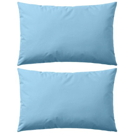 Oreiller d'extérieur lot de 2 60 x 40 cm Bleu clair
