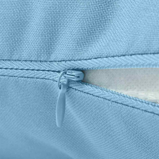 Oreiller d'extérieur lot de 4 60 x 40 cm Bleu clair