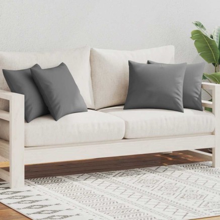Oreiller d'extérieur lot de 4 45 x 45 cm Gris 2