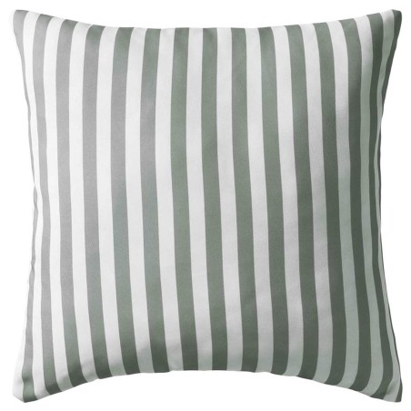 Oreiller d'extérieur lot de 2 Impression rayure 45 x 45 cm Gris