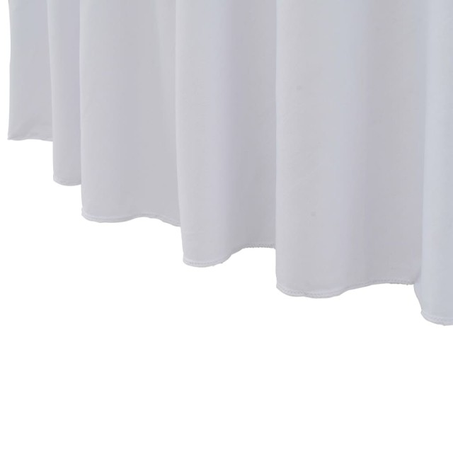 Nappes élastiques de table avec jupon 2 pcs 120x74 cm Blanc