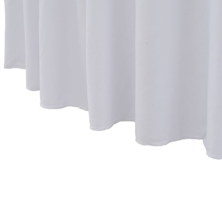 Nappes élastiques de table avec jupon 2 pcs 180x74 cm Blanc