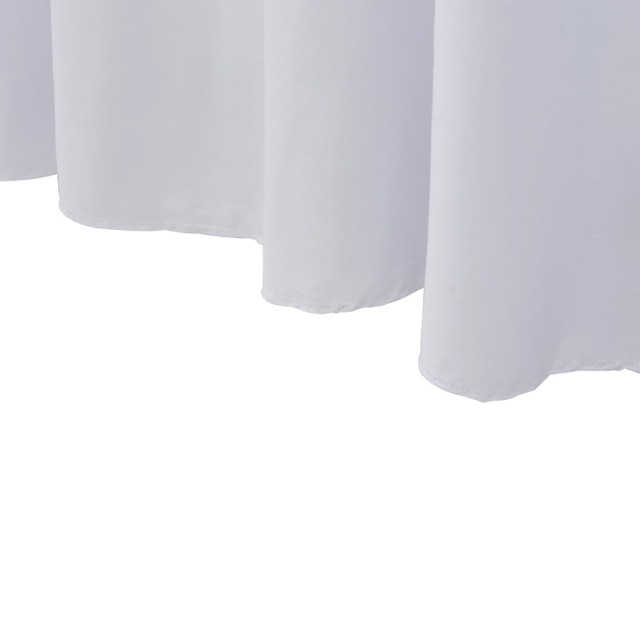 Nappes élastiques de table avec jupon 2 pcs 120x60,5x74cm Blanc