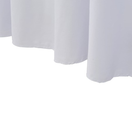 Nappes élastiques de table avec jupon 2 pcs 120x60,5x74cm Blanc