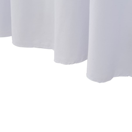Nappes élastiques de table avec jupon 2 pcs 183x76x74cm Blanc