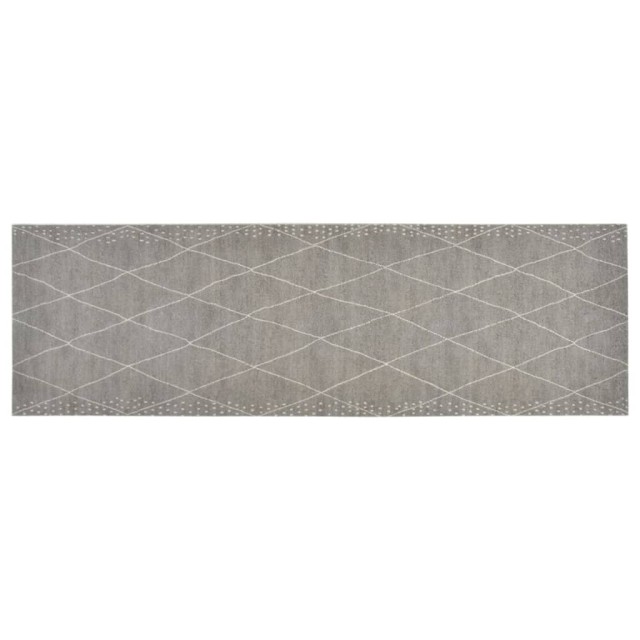 Tapis de cuisine lavable impression losange 60x180 cm velours
