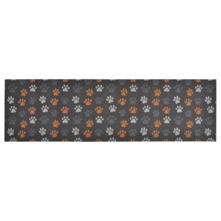 Tapis de cuisine lavable impression de pattes 60x180 cm velours 2