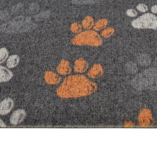 Tapis de cuisine lavable impression de pattes 60x180 cm velours