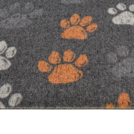 Tapis de cuisine lavable impression de pattes 60x180 cm velours