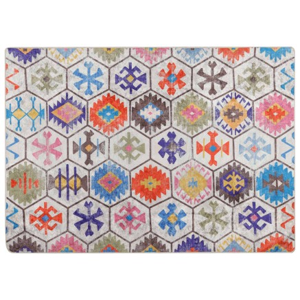 Tapis lavable multicolore 80x150 cm antidérapant 2