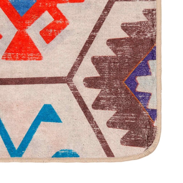 Tapis lavable multicolore 80x150 cm antidérapant