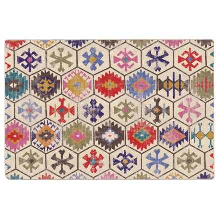 Tapis lavable multicolore 120x180 cm antidérapant 2