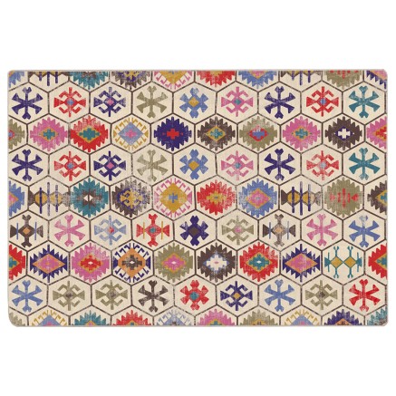 Tapis lavable multicolore 190x300 cm antidérapant 2