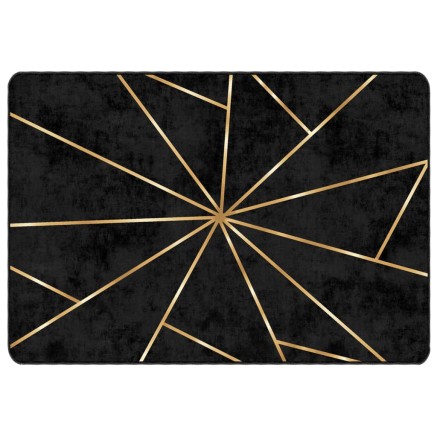 Tapis lavable noir et doré 160x230 cm antidérapant 2