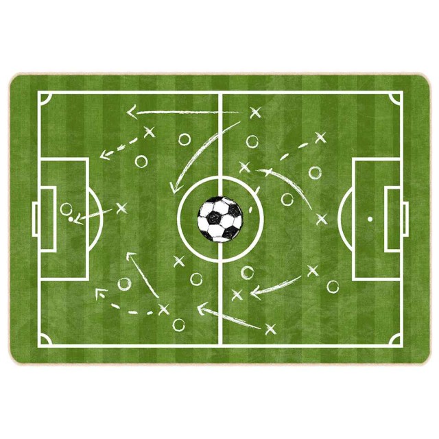 Tapis enfant 160x230cm terrain de football antidérapant lavable