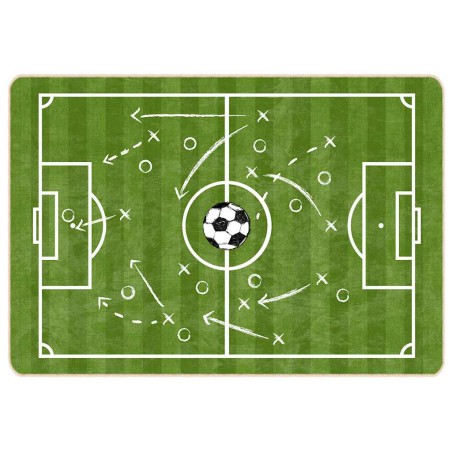 Tapis enfant 160x230cm terrain de football antidérapant lavable