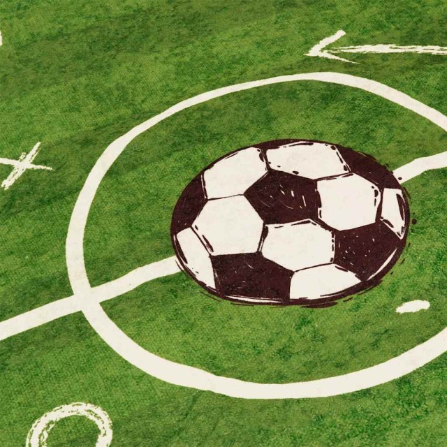 Tapis enfant 160x230cm terrain de football antidérapant lavable