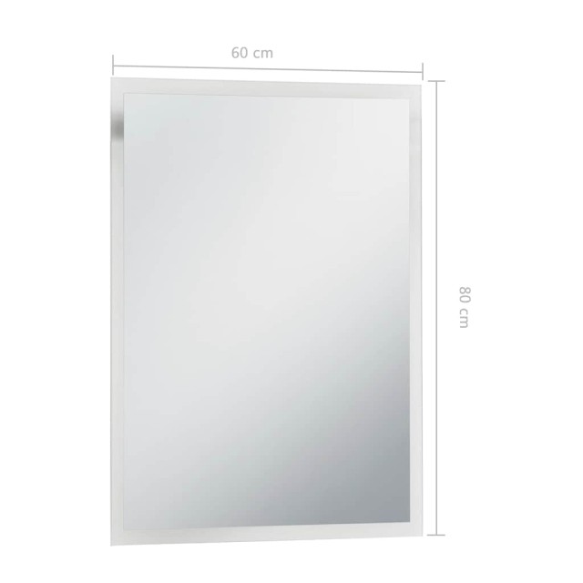 Miroir mural à LED pour salle de bains 60x80 cm