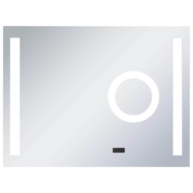 Miroir mural à LED de salle de bain et capteur tactile 80x60 cm