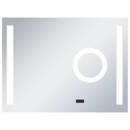 Miroir mural à LED de salle de bain et capteur tactile 80x60 cm