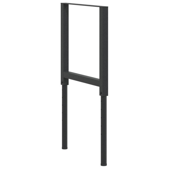 Cadres d'établi réglables 2 pcs Métal 55x(69-95,5) cm Noir