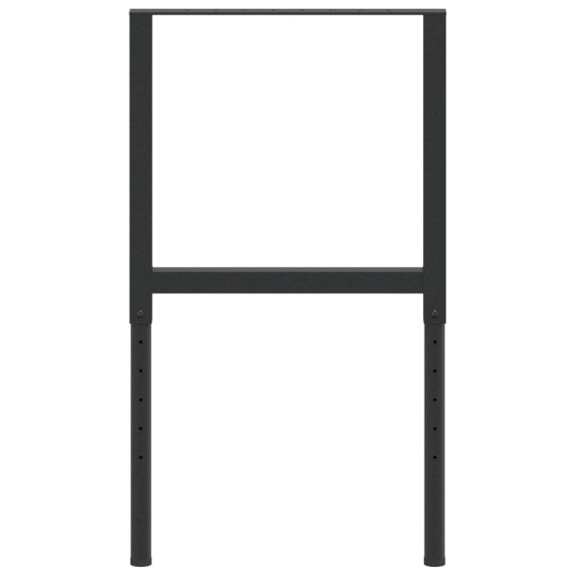 Cadres d'établi réglables 2 pcs Métal 55x(69-95,5) cm Noir