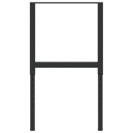 Cadres d'établi réglables 2 pcs Métal 55x(69-95,5) cm Noir