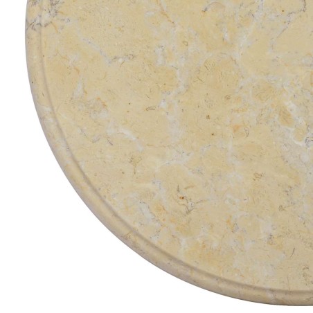 Dessus de table Crème Ø40x2,5 cm Marbre