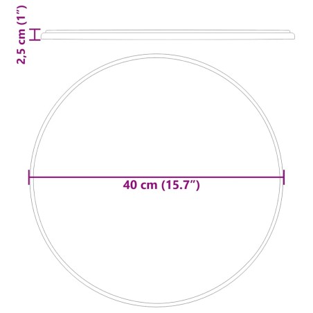 Dessus de table Crème Ø40x2,5 cm Marbre