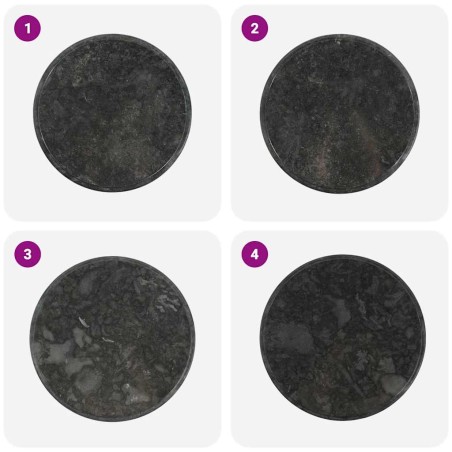 Dessus de table Noir Ø60x2,5 cm Marbre