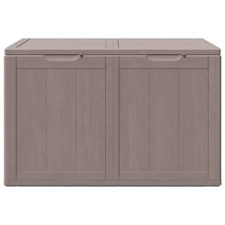 Boîte de rangement de jardin 180 L Marron PP aspect bois