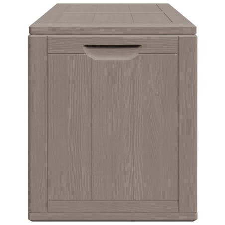 Boîte de rangement de jardin 180 L Marron PP aspect bois