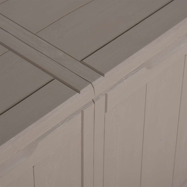 Boîte de rangement de jardin 180 L Marron PP aspect bois