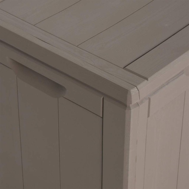 Boîte de rangement de jardin 180 L Marron PP aspect bois