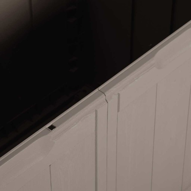 Boîte de rangement de jardin 270 L Marron PP aspect bois